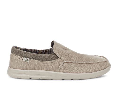 Férfi Sidewalk Surfers - Sanuk Hi Bro Lite Hemp Slip-on - Sanuk Bézs Cipő VQZOFI704